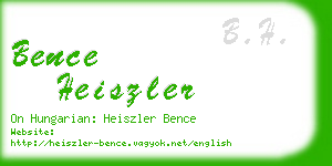 bence heiszler business card